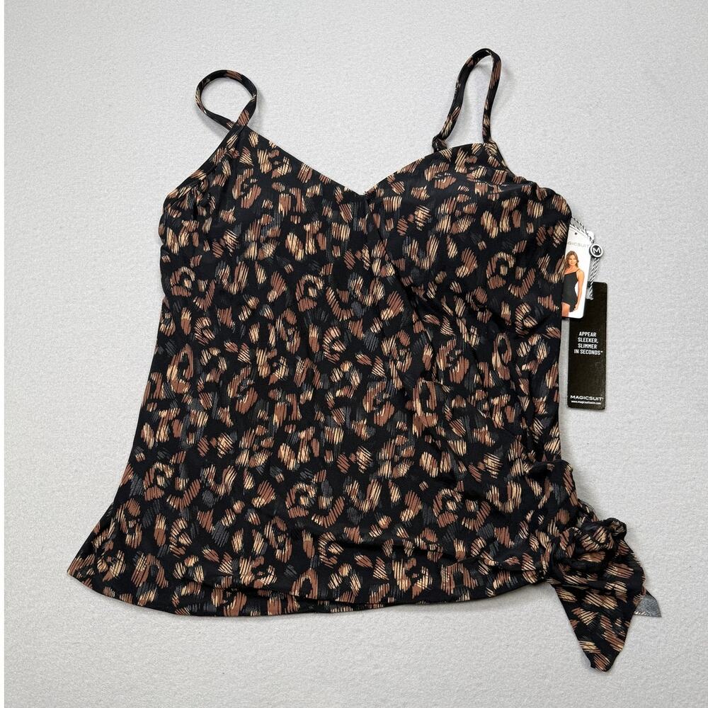 Magicsuit Alex Side-Tie Underwire Tankini Top La Paz - Black/Brown 14 $128
